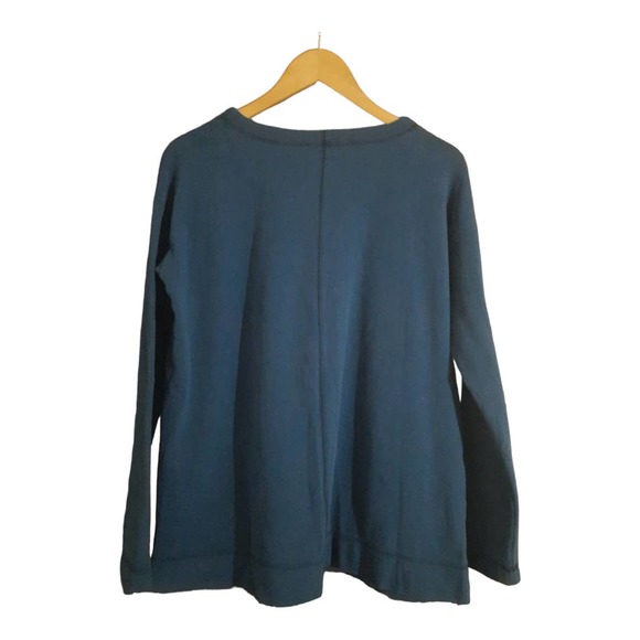 Pure Jill Womens Long Sleeve Forrest Green Top Size Medium - Picture 2 of 6